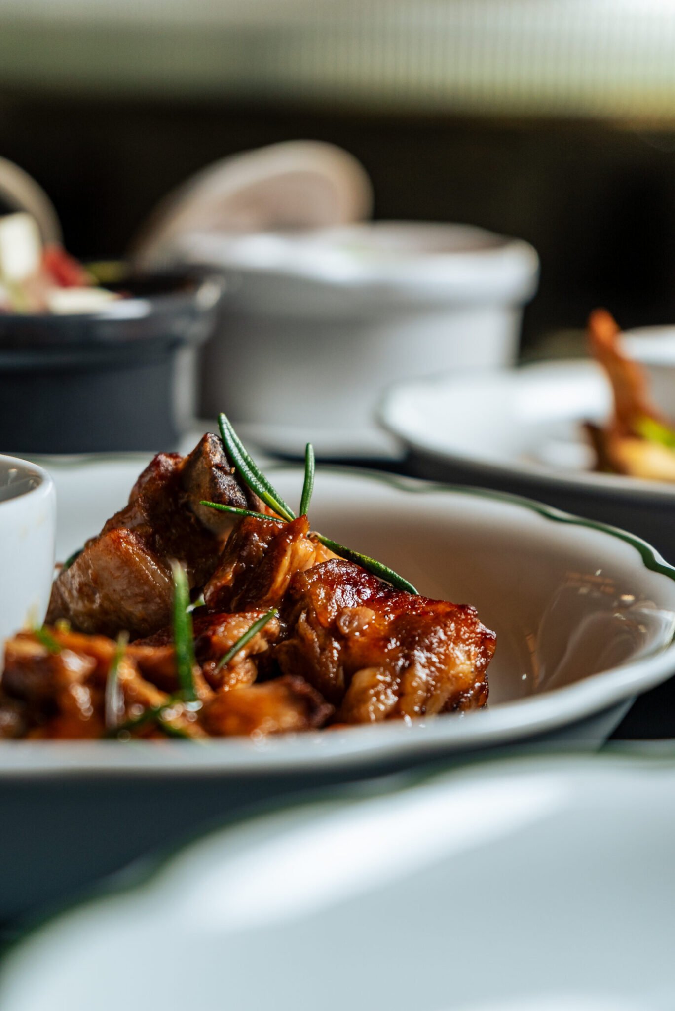 F&B product photography of Vince Miklos, rosemary topped ribs